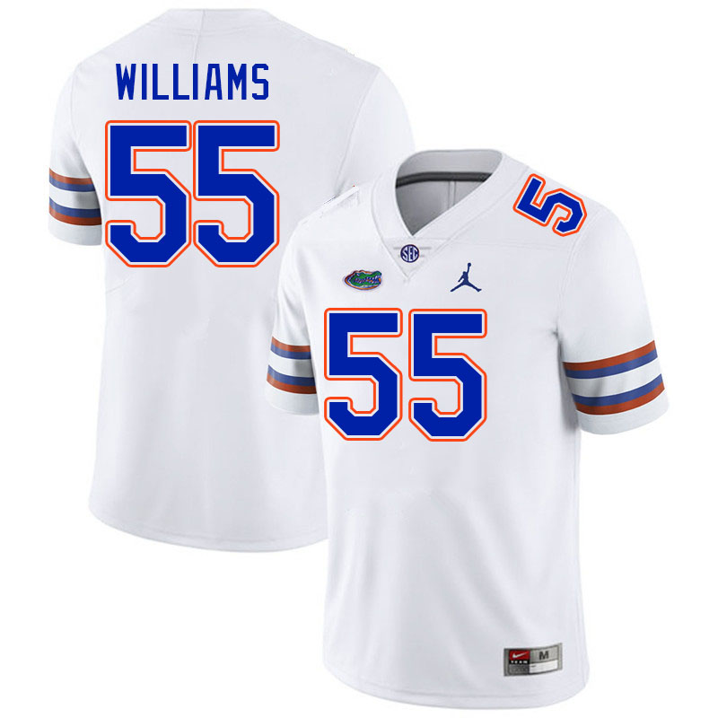 Men #55 Mike Williams Florida Gators College Football Jerseys Stitched-White